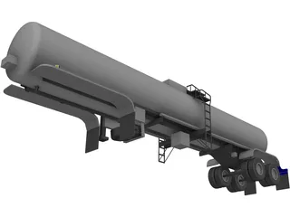 Trailer Tanker 3D Model preview