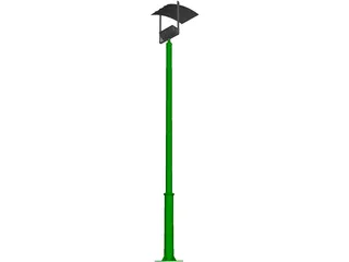 Light Post Ilum Reflective 3D Model preview