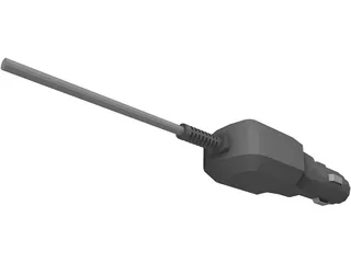 Cigarette Lighter Car Adapter 3D Model preview