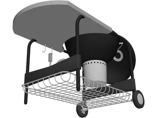 Charcoal Grill 3D Model preview