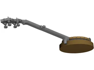 Banjo Gibson Style 3D Model preview
