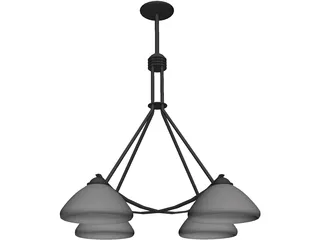 Light Modern Fixture Metropolitan 3D Model preview