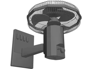 Caged Fan 3D Model preview