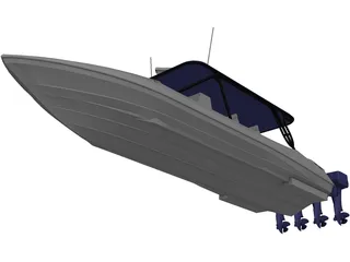 Midnight Express Interceptor 3D Model preview