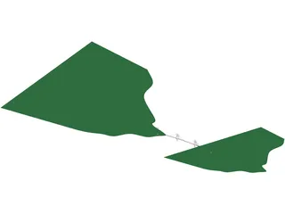 Rion Antirion Bridge 3D Model preview