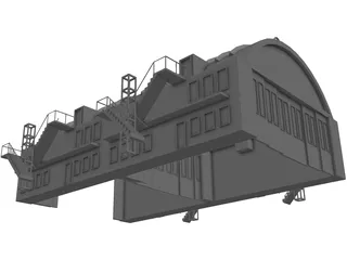 Aircraft Shelter 3D Model preview
