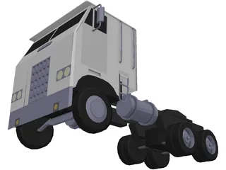 Semi Truck 3D Model preview