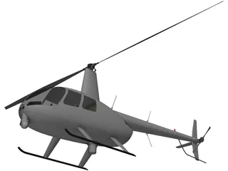 Robinson R44 News 3D Model preview