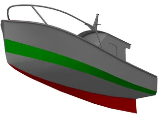 Boat Fishing 3D Model preview