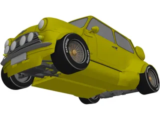 Mini Cooper MG4 Rally Car 3D Model preview