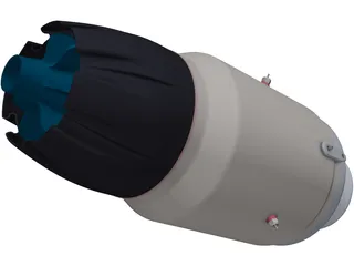 Turbine Engine Plane 3D Model preview