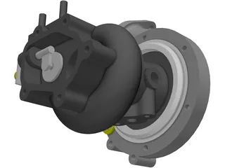 Garrett GT28 Turbo 3D Model preview