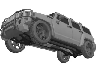 Hummer H3 3D Model preview