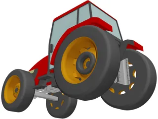 Tractor Kubota 108S 3D Model preview
