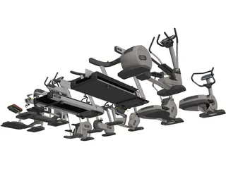 Excite Group Visio Fitness Set 3D Model preview
