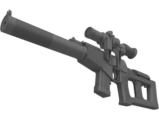 VSS Vintorez 3D Model preview
