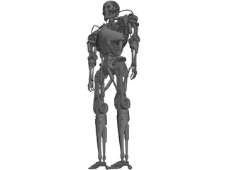 Terminator T-600 Robot 3D Model preview