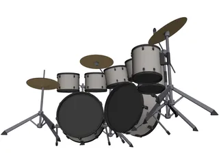 Drum Set 3D Model preview