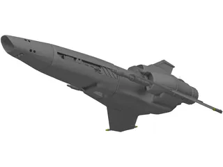 Battlestar Galactica Viper Mark II 3D Model preview