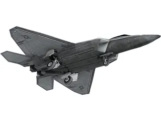 F-22 Raptor 3D Model preview