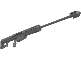 M107 Barrett 50 Cal Body 3D Model preview
