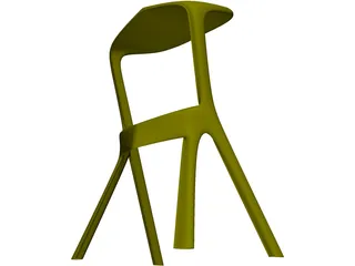 Kamura Bar Chair 3D Model preview