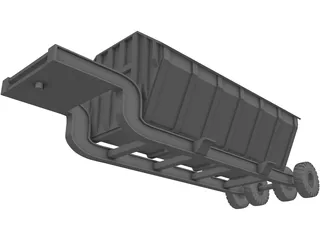 Dump Trailer 3D Model preview