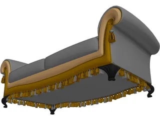 Sofa Classic Design 3D Model preview