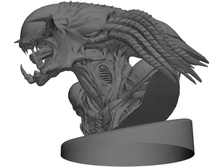 Predator Bust 3D Model preview