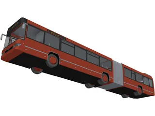 Volvo Bus Double 3D Model preview