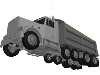 Western Star 5-axles Dump Truck 3D Model preview