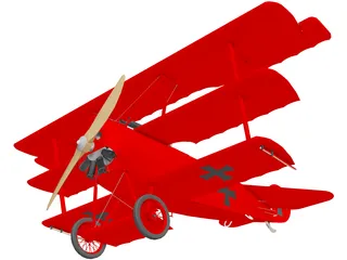 Fokker Dr.1 3D Model preview