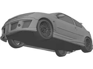 Peugeot 206 GTi 3D Model preview
