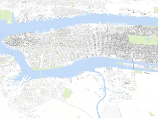 New York City Map Manhattan 3D Model preview