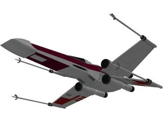 Star Wars X-Wing 3D Model preview