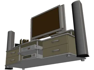 Philips Cinema TV Stand 3D Model preview