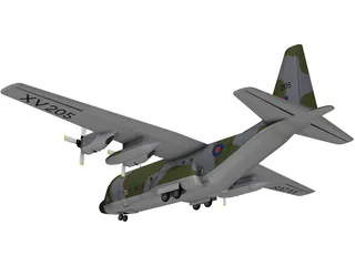 Lockheed C-130 Hercules 3D Model preview