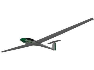 LAK-11 Nida Glider 3D Model preview
