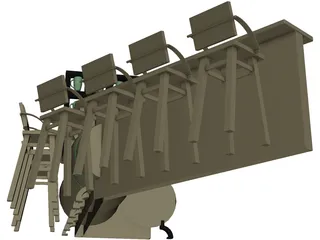 Wine Bar 3D Model preview