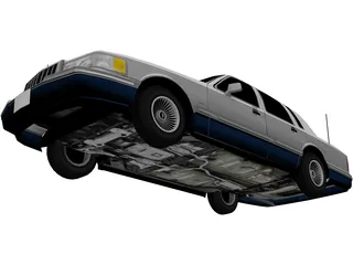 Lincoln Towncar (1991) 3D Model preview