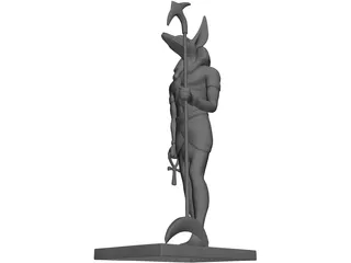 Anubis Statue 3D Model preview