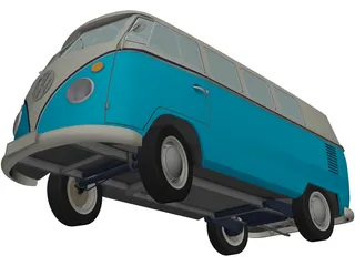 Volkswagen Camper Van 3D Model preview