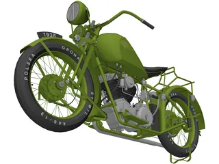 Sokol 1000 Motorbike 3D Model preview