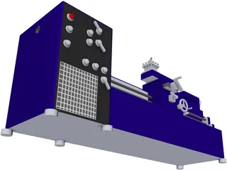 Lathe 3D Model preview