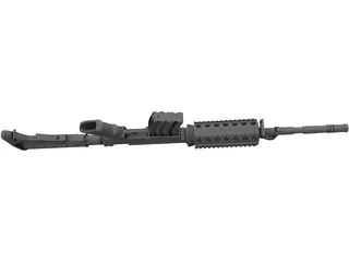 M4 Assault Rifle 3D Model preview
