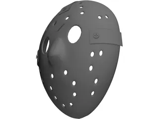 Jason Hockey Goalie Mask 3D Model preview
