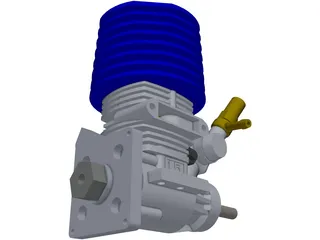 RC Model Car Engine .15cc 2-Stroke 3D Model preview