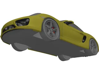 Porsche Cayman S (2013) 3D Model preview