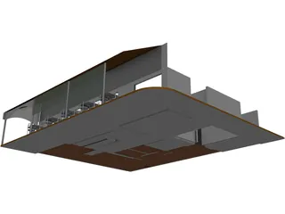 Cafeteria 3D Model preview