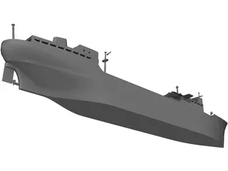 Tanker Ship 3D Model preview